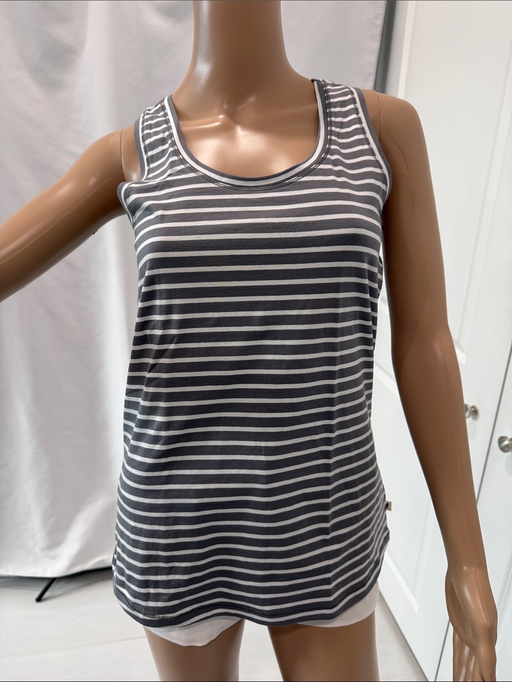 Toad&Co Lean Layering Tank Top Smoked Balanced Stripe Size S